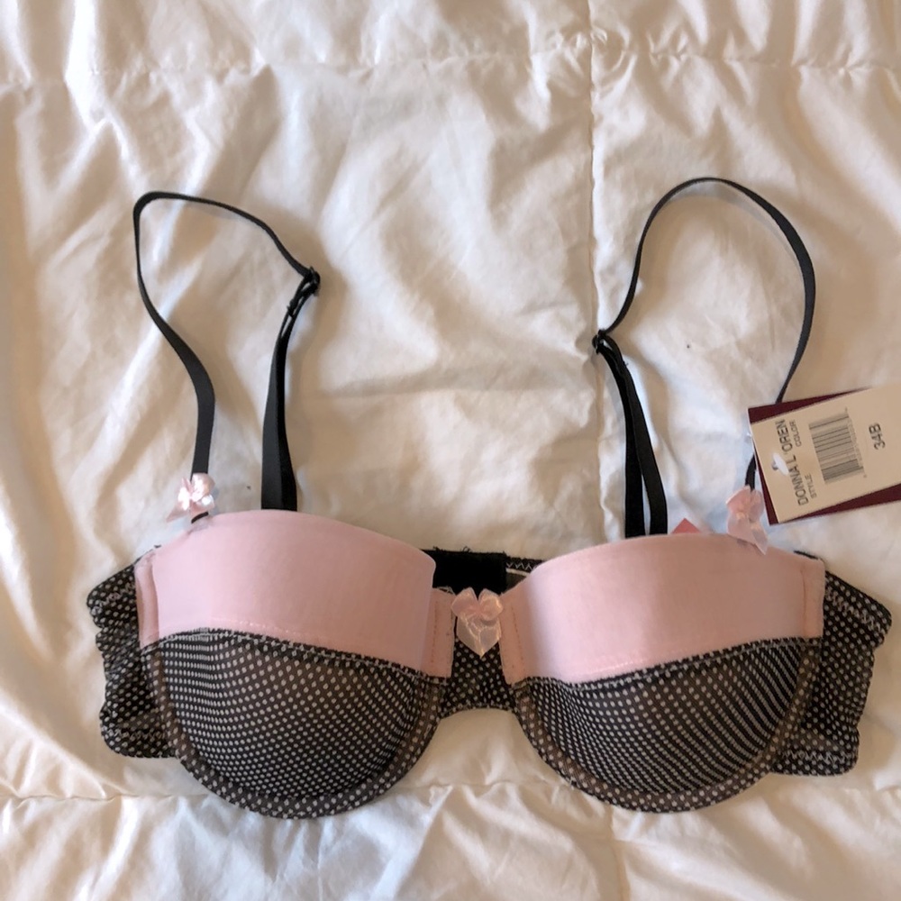 NWT pink polka dot bra